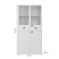 臻远 ZY5052348 二斗文件柜密码锁 90*40*185cm 白色 (单位:台)