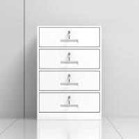 臻远 ZY5052337 钢制文件柜 44*39*65cm 白色 四抽 (单位:台)