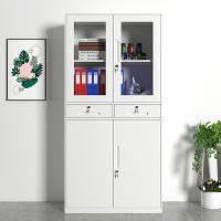 臻远 ZY5062055 钢制窄边中二斗文件柜 90*40*185cm 白色 (单位:台)
