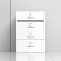 臻远 ZY5052337 钢制活动柜 四抽 44*39*65cm（单位：台）白色