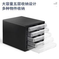 得力（deli） 9775 文件柜 五层 黑色     (单位:只)