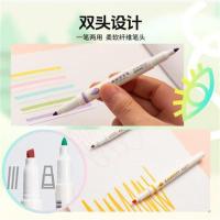 晨光（M&G） 双头荧光笔 优品轻甜多巴胺系列 AHMT6205 142mm 5支/盒 (单位:盒) 风信紫 海天蓝 芽绿 柠檬黄 樱花粉