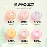 晨光（M&G） 双头荧光笔 优品轻甜多巴胺系列 AHMT6205 142mm 5支/盒 (单位:盒) 风信紫 海天蓝 芽绿 柠檬黄 樱花粉