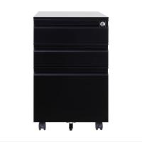 臻远 ZY5062215 钢制三抽矮柜 鹅颈款 39*50*60cm（单位：台）黑色