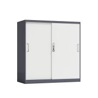 臻远 ZY5062259 钢制铁门移门文件柜 90*40*92.5cm（单位：台）灰白