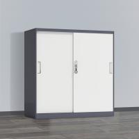 臻远 ZY5062259 钢制铁门移门文件柜 90*40*92.5cm（单位：台）灰白