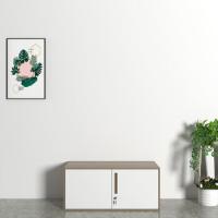 臻远 ZY5062053 钢制窄边文件柜 90*40*40cm（单位：台）咖白套色