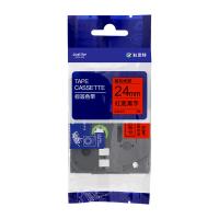 科思特 KZe-451 标签色带 24mm*8m 红底黑字 适用兄弟标签机 (单位:支)