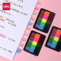 得力（deli） 9060 荧光膜索引指示标签 便利贴 44*12mm 彩色（单位：盒）