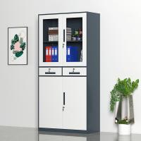 臻远 ZY-SY-32 窄边中二斗文件柜 900*400*1850mm 灰白套色 (单位:台)