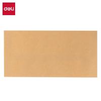 得力（deli） 3423A 牛皮纸空白文件袋 220*110mm 20个装（单位：包）米黄色