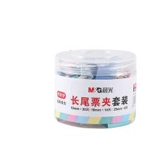 晨光（M&G） ABS916H2 长尾夹 50只/筒 （15mm*30+19mm*14+25mm*6） （单位:筒） 彩色