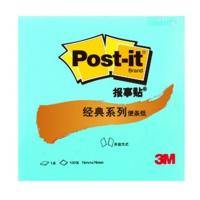 3M 654P-BG 报事贴 76*76mm  (单位：本 )蓝绿色