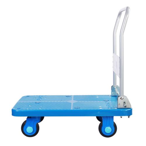 连和 PLA250-DX 折叠平板手推车 载重500斤 82.5*50cm 5寸超静（单位：台）蓝色
