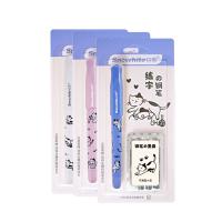 白雪（snowhite） FP082 直液式换囊钢笔 EF尖 1笔+4囊(单位：卡) 黑墨水 外观颜色随机
