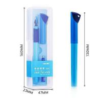 得力（deli） A907 学生矫姿钢笔 EF明尖 蓝色 1支/盒 (单位:盒)