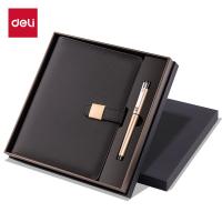 得力（deli） 22296 皮面本签字笔礼盒套装 32K 100张(单位：套) 黑色