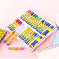 得力（deli） 蜡笔 易上色炫彩棒彩笔 72052 20mm*182mm*192mm 24色/套 (单位:套) 混色