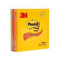 3M 654M1 荧光报事贴 76*76mm  (单位：包 )荧光4色