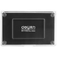 得力（deli） 9864 方形快干印台 138mm*88mm(单位：个) 黑色