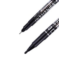 宝克（BAOKE） MP220 小双头油性记号笔 0.5/2mm 12支/盒(单位：盒) 黑色