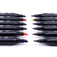 宝克（BAOKE） MP2911-12 记号笔 双头（圆头+斜头） 12支/盒 （单位:盒） 多色