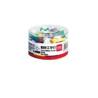 得力（deli） 0042 彩色工字钉 80只 彩色   (单位:筒)