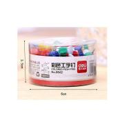 得力（deli） 0042 彩色工字钉 80只 彩色   (单位:筒)