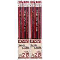 晨光（M&G） AWP30804 带橡皮红黑色木质铅笔 2B  (单位：盒 )