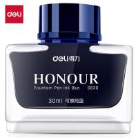 得力（deli） S636 可擦钢笔墨水 非碳素 30ml(单位：瓶) 纯蓝色