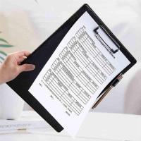 金得利 AF1804 双层加厚皮革板夹 A4 黑色 (单位:个)