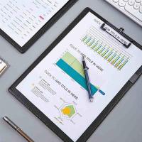 金得利 AF1804 双层加厚皮革板夹 A4 黑色 (单位:个)