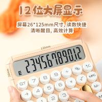 齐心（COMIX） C-2023 糖豆圆点计算器 152*131*31mm(单位：台) 奶茶色