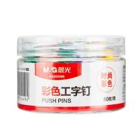 晨光（M&G） 图钉 ABS92606 22*9mm 80枚/桶 (单位:桶) 彩色