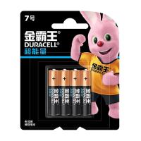 金霸王 7号4粒 超能量碱性电池 1.5V 黑金色 (单位:卡)