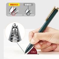 齐心（COMIX） X5 签字笔 金属按动中性笔 子弹头 0.5mm 黑色笔杆 （单位:支） 黑色