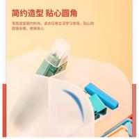 得力（deli） 8932 笔筒 尺寸：205*59*92.5mm  (单位：个) 透明白