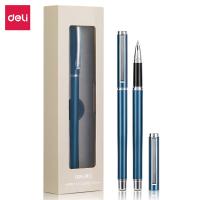 得力（deli） 金属会议签字笔 中性笔 0.5mm 深空蓝（单位：支）