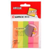 齐心（COMIX） D6015 标签贴 76*15mm 40张*5色 (单位：包) 混色