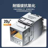 山泽（SAMZHE） WPB-016 RJ45网络模块 六类屏蔽  (单位：个) 金属原色