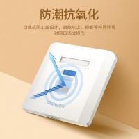绿联（UGREEN） NW144 86型网络面板 86mm*86mm 5个/包 （单位：包） 象牙白