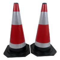 谋福（CNMF） 8409 加厚橡胶反光路锥 60cm红白橡胶反光路锥 (单位:个)