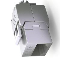 山泽（SAMZHE） WPB-016 RJ45网络模块 六类屏蔽  (单位：个) 金属原色