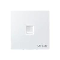 绿联（UGREEN）80180网线网口网络面板 通用超五/六/七类模块加厚86型面板 适用电话电脑房间网络插座 单口1个装 （单位：个）