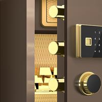 臻远 ZY-SY-272 现代简约保险柜 指纹款 带轮子 38*34*60cm 咖色 全钢实心 (单位:台)