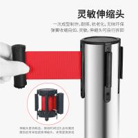 趣行 伸缩款 隔离带警示围栏 不锈钢900mm*2只装（单位：组）银色