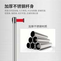趣行 伸缩款 隔离带警示围栏 不锈钢900mm*2只装（单位：组）银色