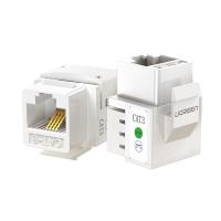 绿联（UGREEN）80184 电话语音模块 CAT3电话线面板模块 RJ11镀金4芯电话通信插座 电话线连接器 单个装（单位：个）