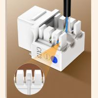 绿联（UGREEN）80184 电话语音模块 CAT3电话线面板模块 RJ11镀金4芯电话通信插座 电话线连接器 单个装（单位：个）