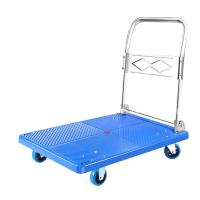 艾逸瑶选 塑料 平板小推车 载重300kg 90*60cm(单位：台) 蓝色